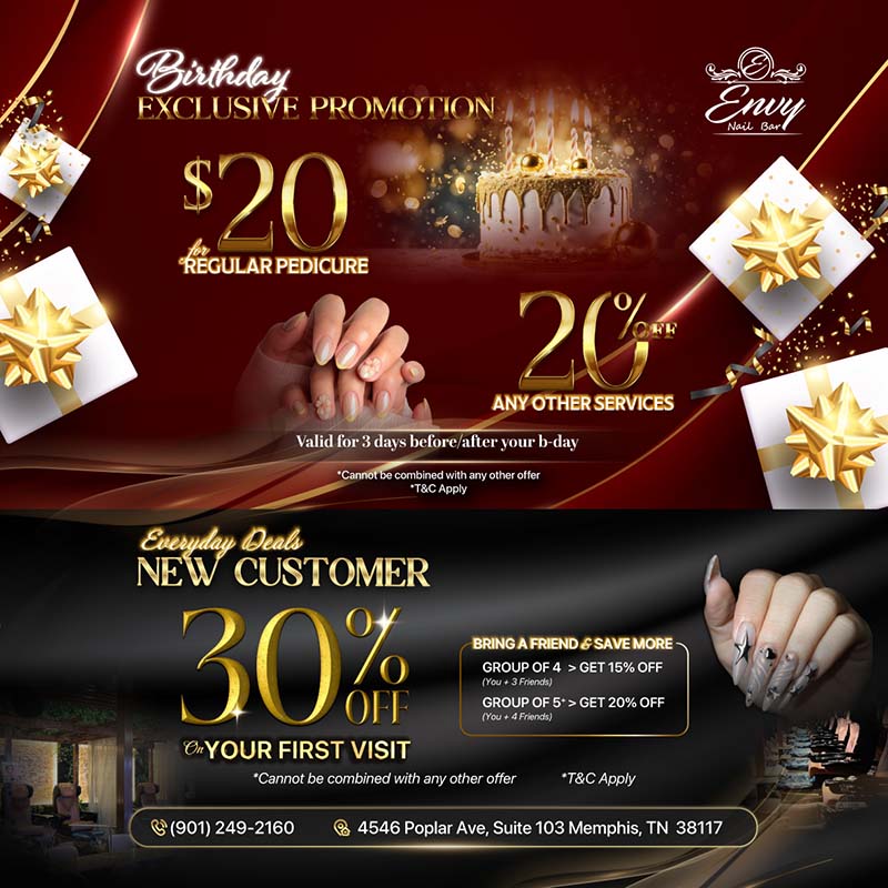 🌟 Envy Nail Bar - Promotions 🌟
